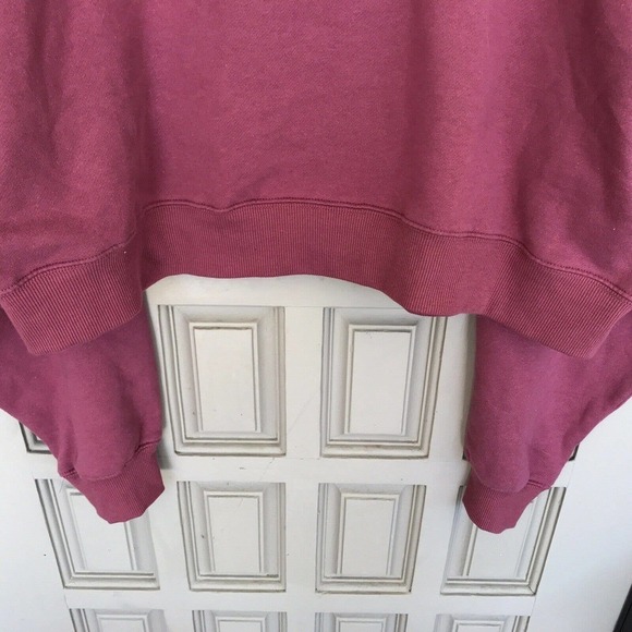 Cotton On Cropped Sweatshirt SzXL Long Sleeves Bottom & Cuffs Pink NWOT - Picture 6 of 8